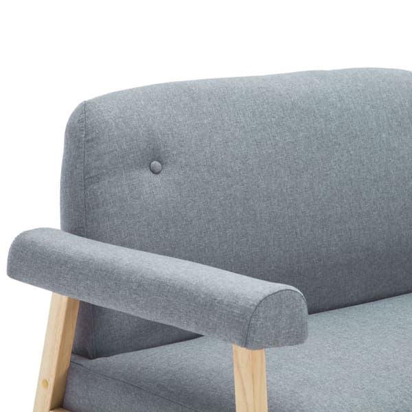 vidaXL 2-personers stofsofa, lysegrå