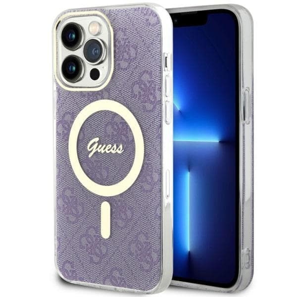 Guess IML 4G MagSafe-etui til iPhone 14 Pro Max, lilla