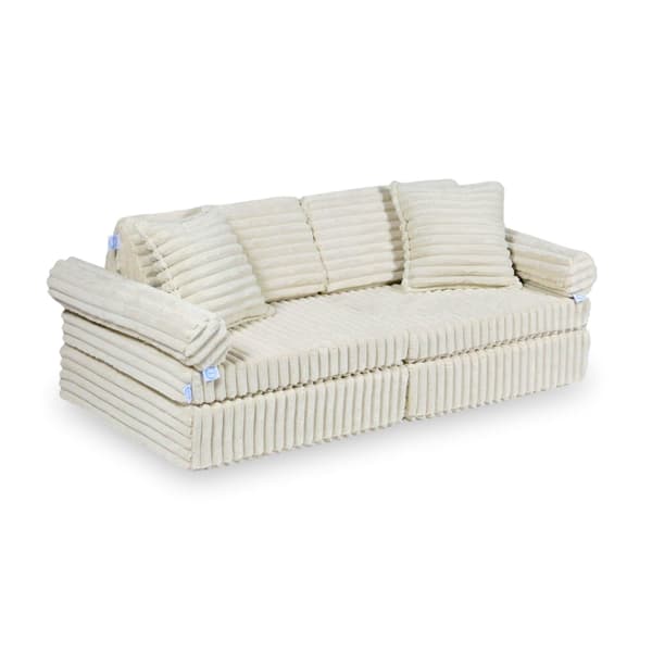 Montessori Comfort Waffle Beige Mini Leksoffa