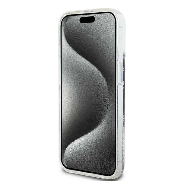 DKNY Liquid Glitter Big Logo -suojakuori iPhone 15:lle, musta