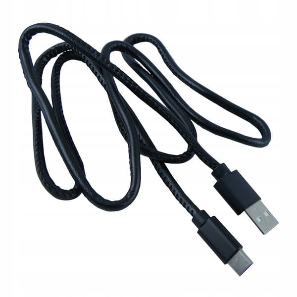 Forever LEATHER USB-kabel - USB 3.1 typ C 1 m svart