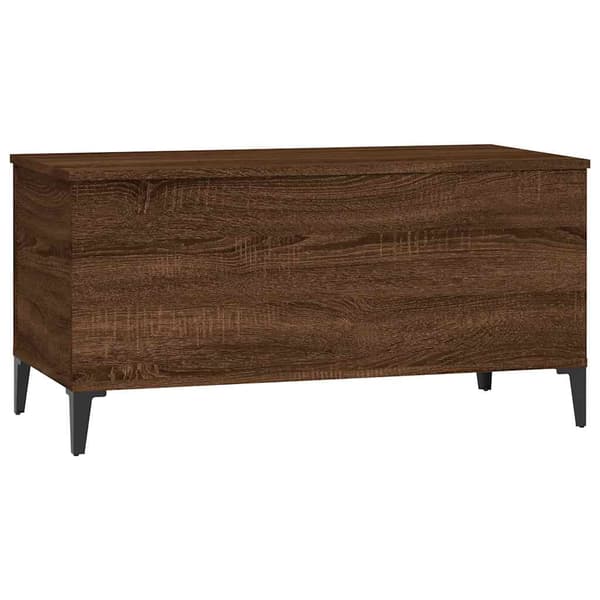 vidaXL sofabord brunt egetræ 90x44,5x45 cm