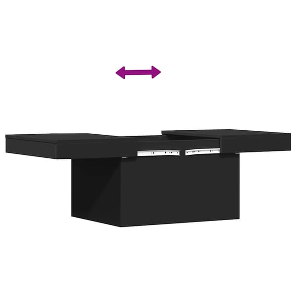 vidaXL sofabord, sort, 80x55x40 cm, træbaseret materiale