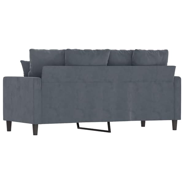 vidaXL 2-sitssoffa mörkgrå 140 cm klädd i sammet