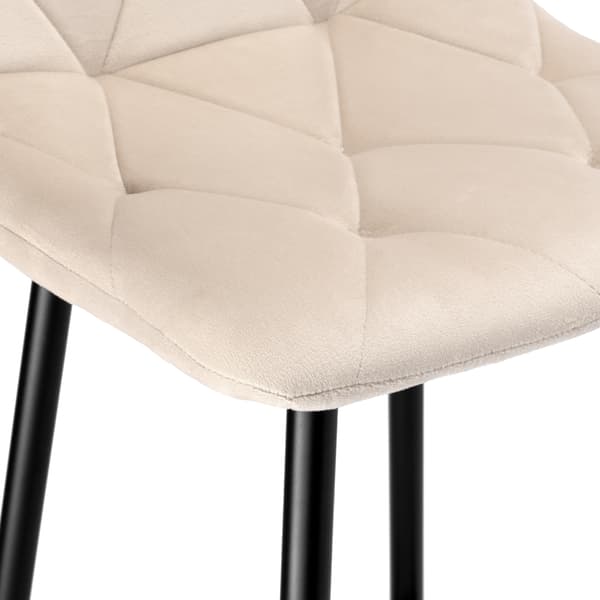 KINGSTON beige barstol i sammet
