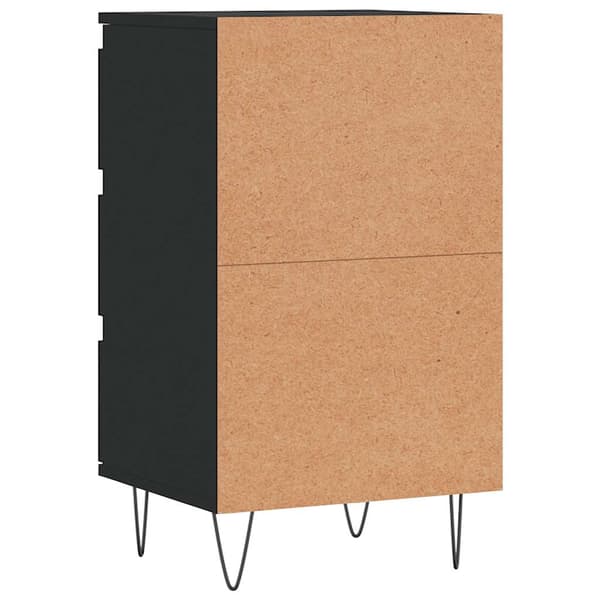 vidaXL kommode, sort, 40x35x70 cm, træbaseret materiale