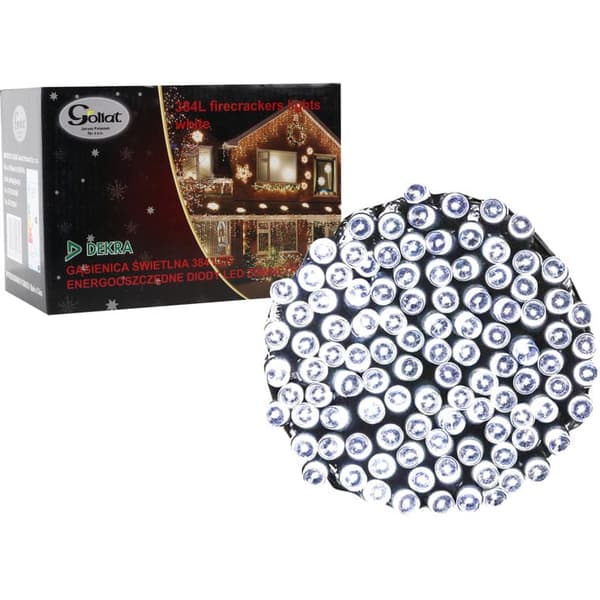 Julebelysning 384 LED energibesparende skinner 10m koldhvid