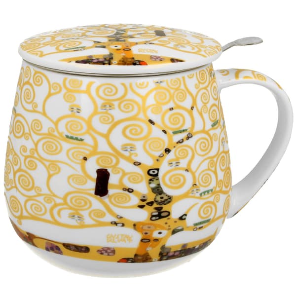 Klimt Ecru Träd Mugg med Infuser
