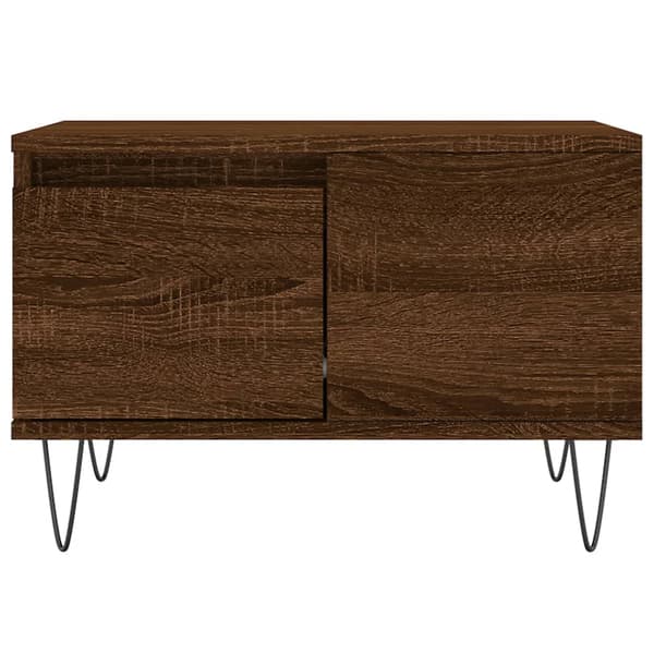 vidaXL sofabord brunt egetræ 55x55x36,5 cm