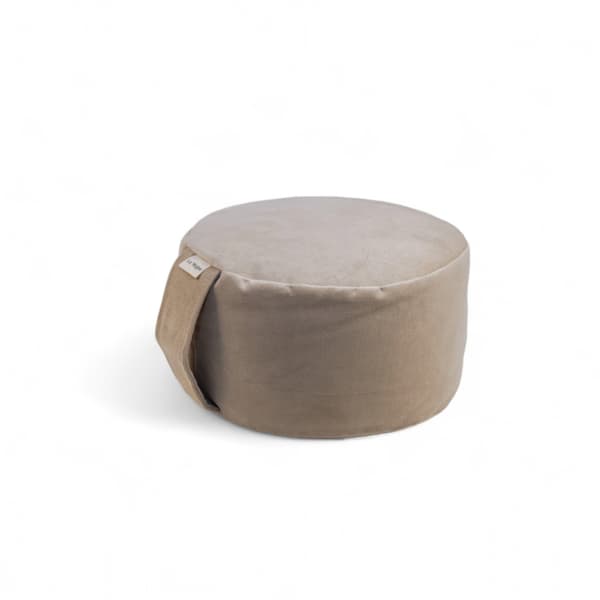 Meditationskudde, zafu med bovete - beige