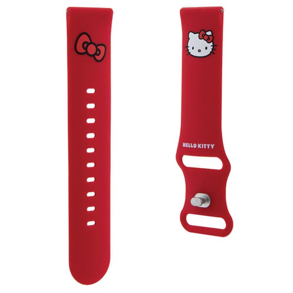 Hello Kitty Silikone Kitty Hoved Universalrem 22mm, Rød