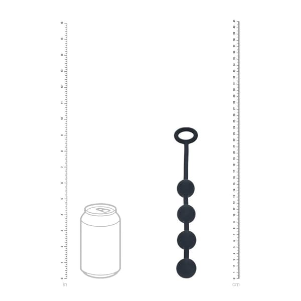 Runde Silikone Analkugler - S - 20mm - Sort