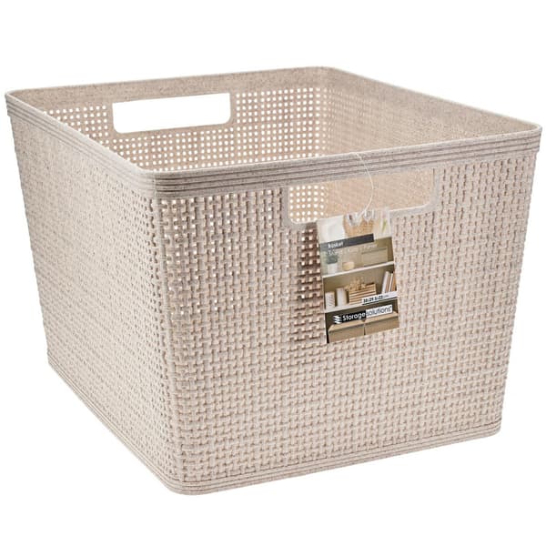 Beige förvaringskorg 35x29x22