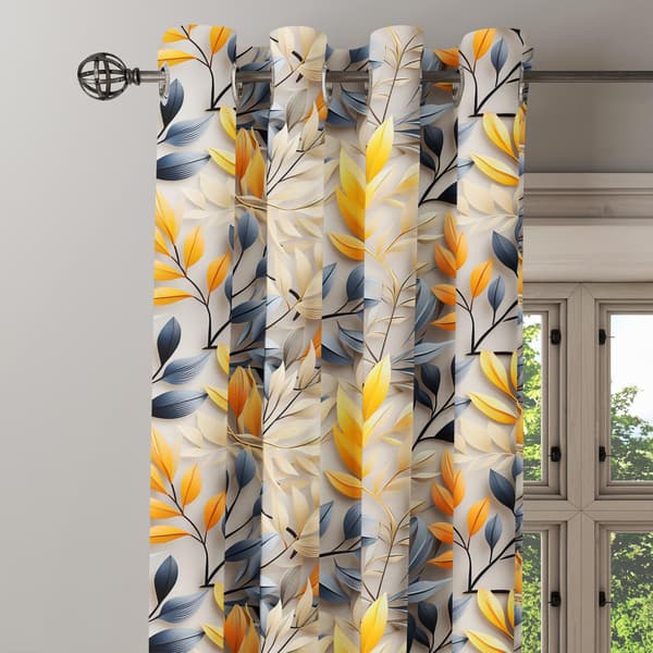 Gardin med snørehuller print 289