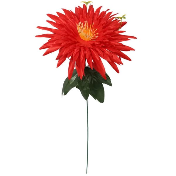 Rød kunstig asterblomst, højde 55 cm