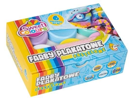 Pastel plakatmaling 6 farver 20ml
