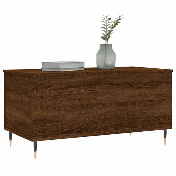 vidaXL sofabord brunt egetræ 90x44,5x45 cm