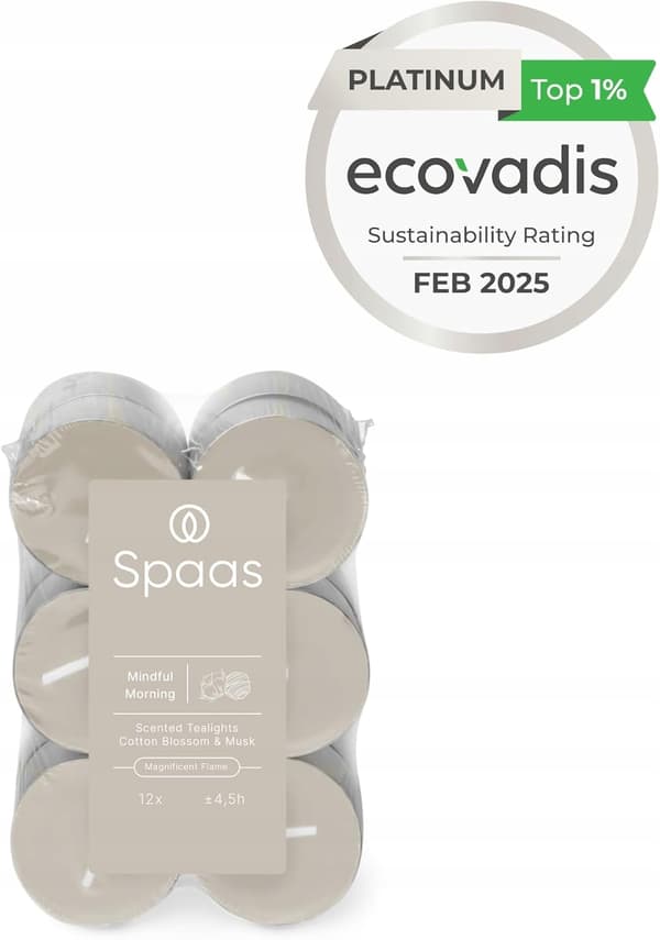 Spaas doftljus i 12-pack 4,5 timmar Mindful Morning