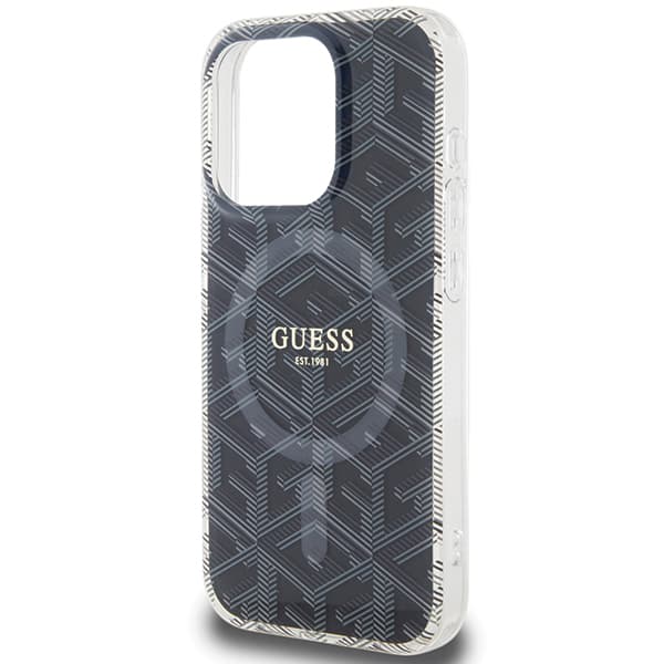 Guess IML GCube MagSafe-etui til iPhone 15 Pro, sort
