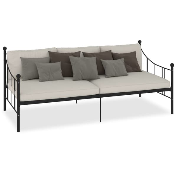 vidaXL dagsengsstel sort metal 90 x 200 cm