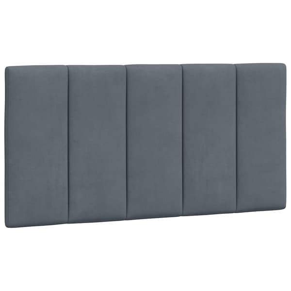 vidaXL Sängynpäädyn tyyny, tummanharmaa, 100 cm, sametti