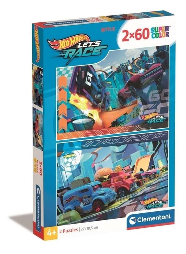 Palapeli 2x60 Super Color Hot Wheels