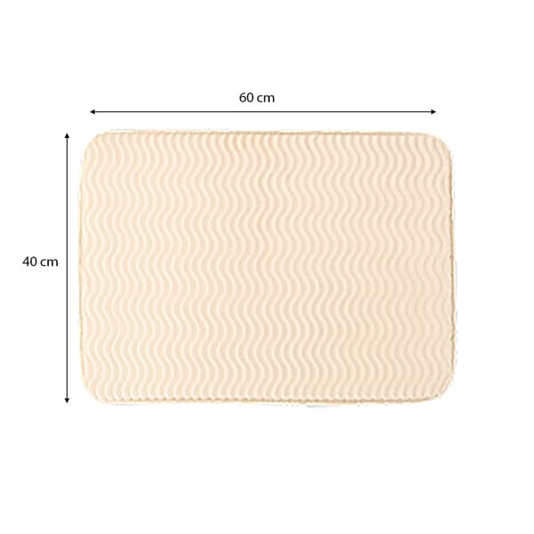 Beige Brazi badeværelsestæppe 40x60cm