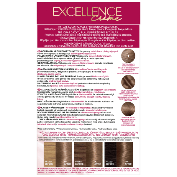 Loreal Excellence Creme Hårfärg - 7.1 Askblond 192ml