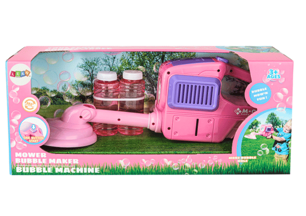 Bubble Machine Gräsklippare Trimmer Två Vätskor Rosa