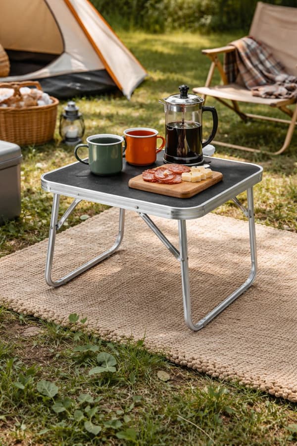 Hopfällbart campingbord 40x40xh30 cm