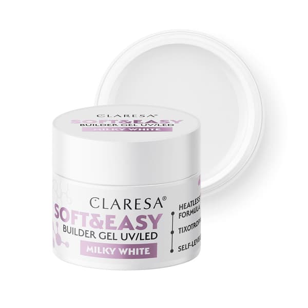 Claresa Soft&Easy Builder Gel Mjölkvit 12g