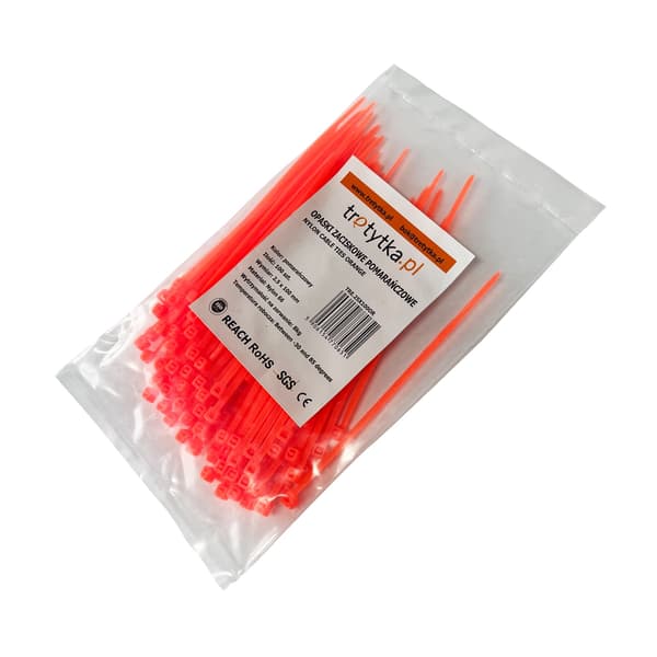 Kabelbindningar Tretytki - UV 2,5 x 100 mm, orange