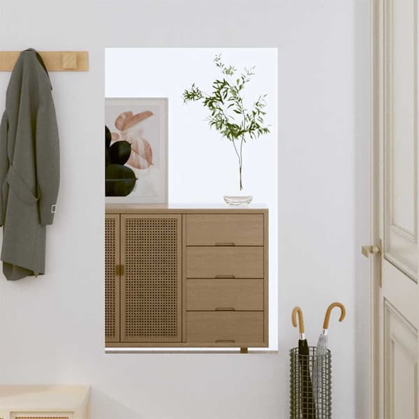 vidaXL Väggspegel, 50x80 cm, Glas, Rektangulär