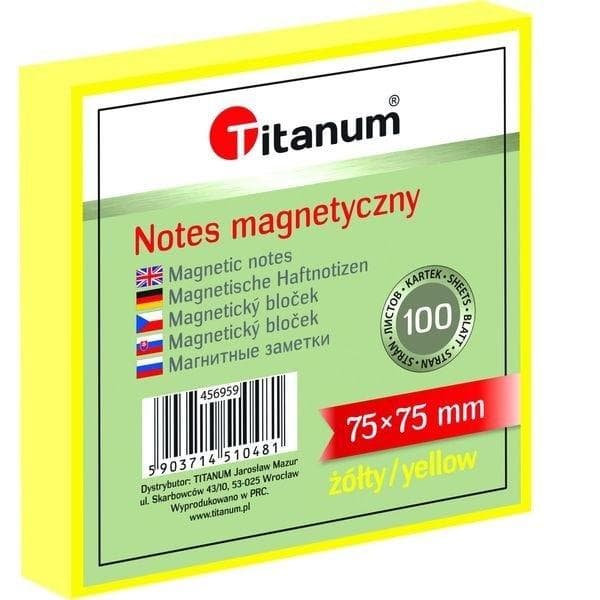 Elektrostatisk notesbog 75x75mm 100K gul