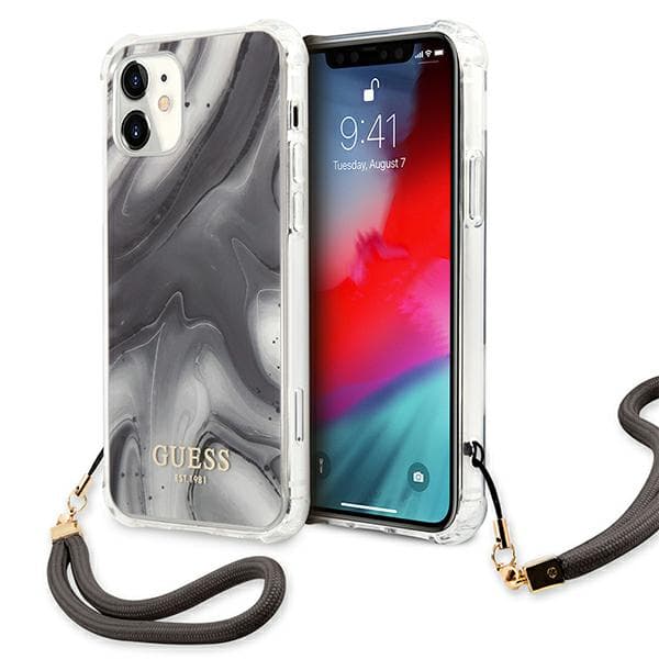 Guess Marble Collection iPhone 12 mini cover, grå/grå