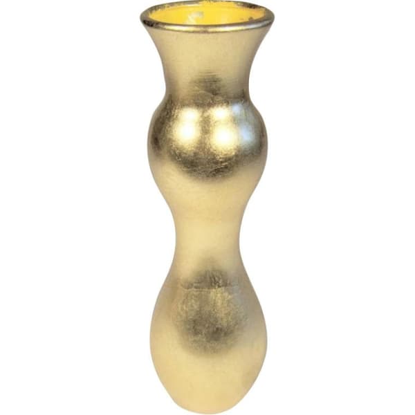 Guld Keramik Vase, Højde 30 cm, Diameter 9 cm
