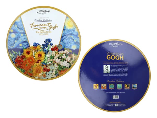 Carmani Set med 6 koppar i rund ask - V. van Gogh