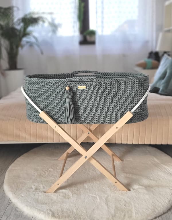 BOHO Handgjord Moseskorg med Stativ - Laurel