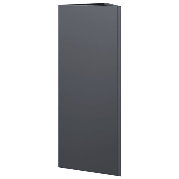 vidaXL Trädgårdskrukor, set om 2, antracit, triangulära, 30x26x75 cm