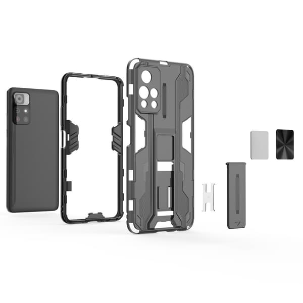 Etui til Xiaomi Poco M4 Pro 5G / Redmi Note 11S 5G, Militær støtteben, sort