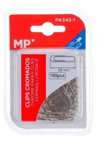Paperiliitin 28mm 100kpl hopea