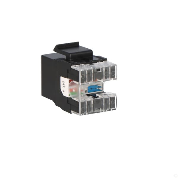 Simon Connect RJ45 Cat 6 UTP-stik, sort