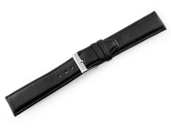 Læderrem til ur W26 - PREMIUM - sort - 22mm