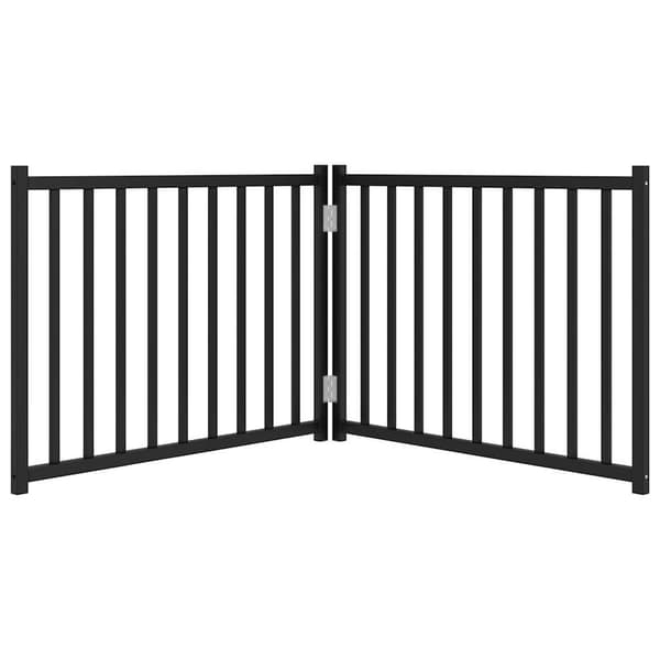 vidaXL foldbar hundegitter 2 paneler sort 160 cm træ