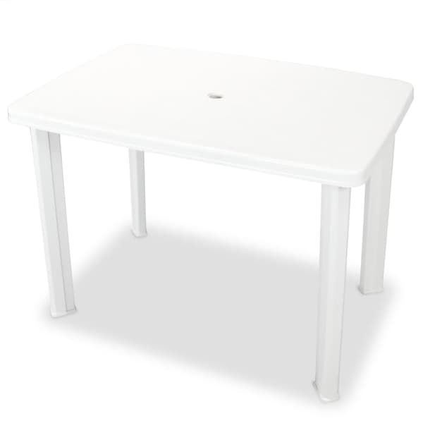 vidaXL 3-delat bistroset, plast, vit