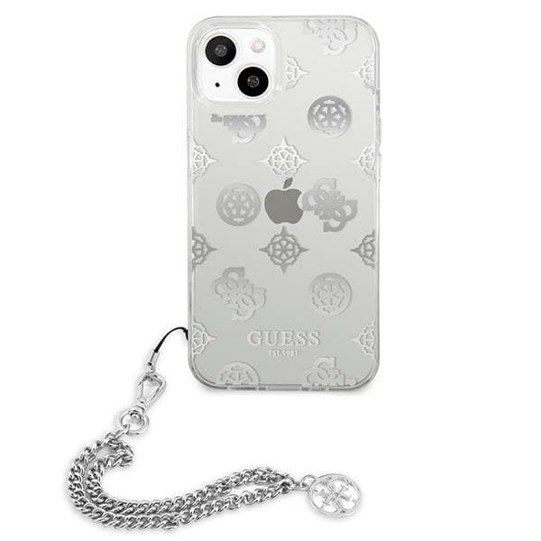 Guess Peony Chain Collection cover til iPhone 13 mini, sølv/sølv