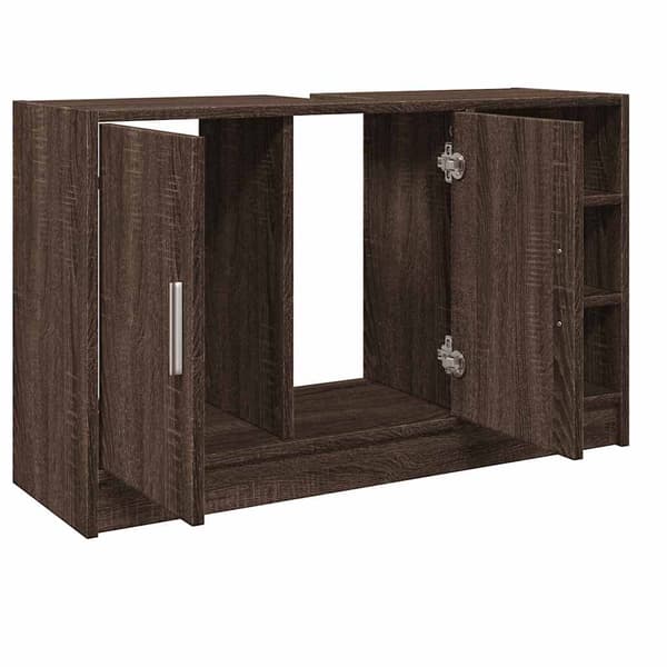 vidaXL håndvaskskab brun eg 90x29x55 cm