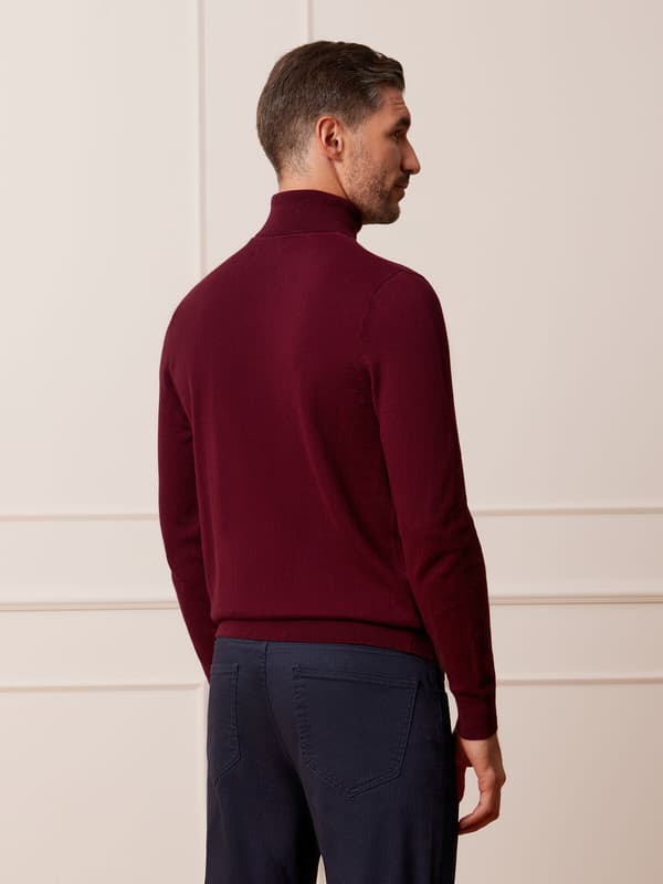 BRACKEN XL BURGUNDY TURTLENECK
