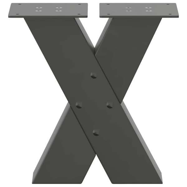 vidaXL Soffbordsben, 2 st, Antracit, 40x(30-31) cm, Stål