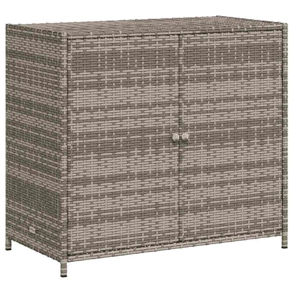 vidaXL Puutarhakaappi, Harmaa, 83x45x76 cm, Polyrottinki